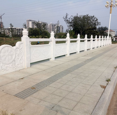 园林河道护栏板，汉白玉石栏杆