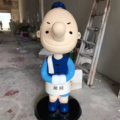 饭店门前摆放玻璃钢迎宾卡通公仔博鱼网页版
