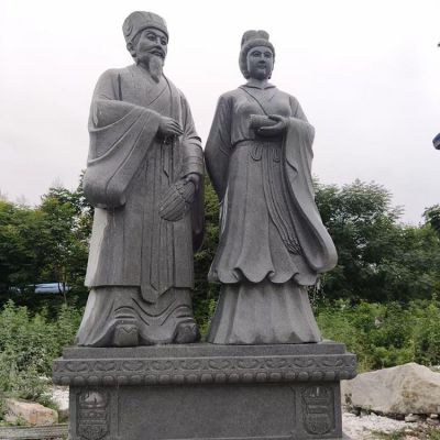 花岗岩石雕古代人物博鱼网页版景区公园摆件