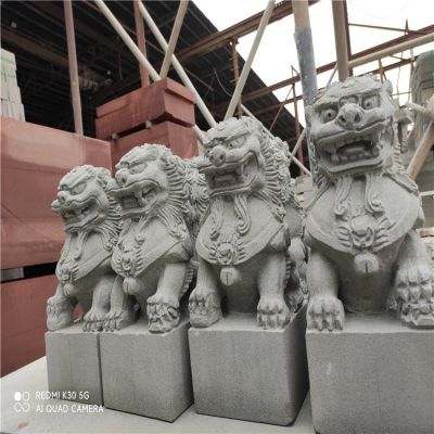 大理石石雕大型镇宅辟邪狮子博鱼网页版