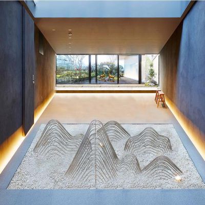 不锈钢镂空假山酒店庭院户外水池装饰博鱼网页版