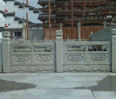 景区护城河围栏浮雕青石栏杆