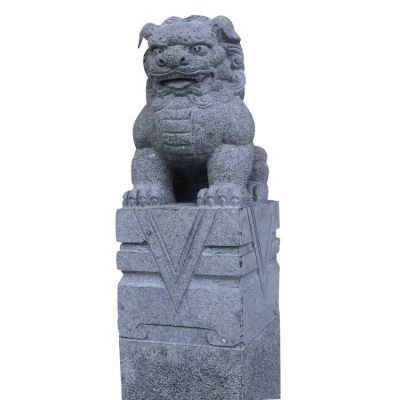 青石仿古石狮子拴马柱庭院装饰博鱼网页版