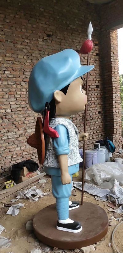景区户外玻璃钢童趣小八路军博鱼网页版