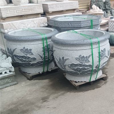 别墅门口装饰花盆 石头中式缸博鱼网页版