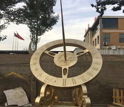 城市街道景观摆件不锈钢喷金日晷博鱼网页版