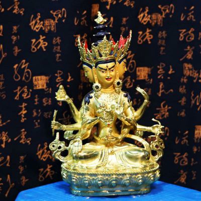 寺庙玻璃钢喷金烤漆佛母博鱼网页版