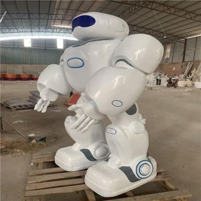 玻璃钢卡通户外商场机器人博鱼网页版
