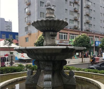 小区步行街边景观仿古喷泉石雕