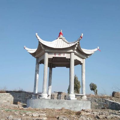 大型景观大理石户外园林中式六角凉亭博鱼网页版