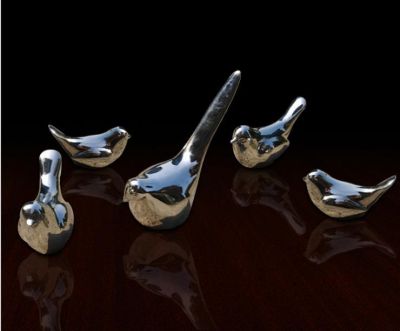 镜面不锈钢户外水景动物摆件小鸟博鱼网页版