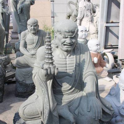 寺庙青石石雕户外园林景观十八罗汉博鱼网页版