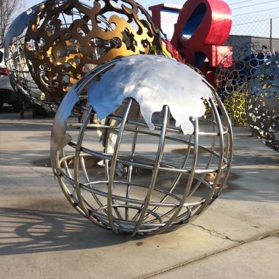 企业学校摆放不锈钢镂空地球仪城市景观博鱼网页版