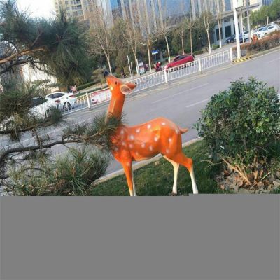 户外街道玻璃钢卡通梅花鹿博鱼网页版