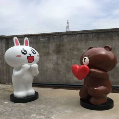 商业街摆放玻璃钢卡通公仔动物博鱼网页版