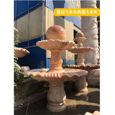 城市工厂大型晚霞红石雕喷泉博鱼网页版