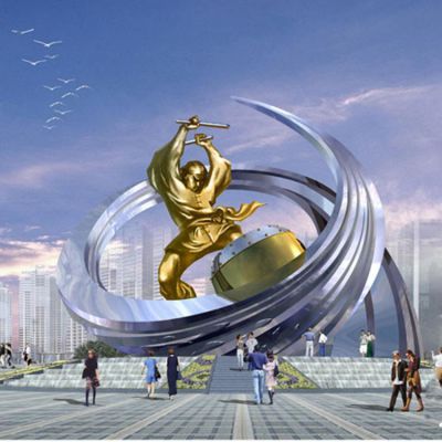 户外广场大型敲鼓的人物博鱼网页版