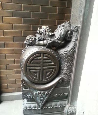 景区别墅镇宅仿古门墩铜雕