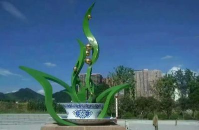 公园广场不锈钢绿色水仙花博鱼网页版