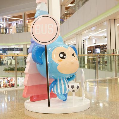 商场店铺网红店玻璃钢卡通彩绘小猴子博鱼网页版