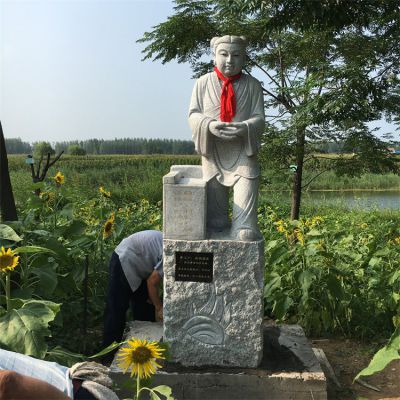 24孝故事人物之扇枕温衾石雕