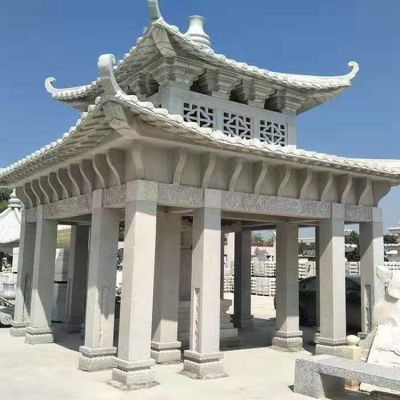 大理石石雕户外园林景观凉亭博鱼网页版