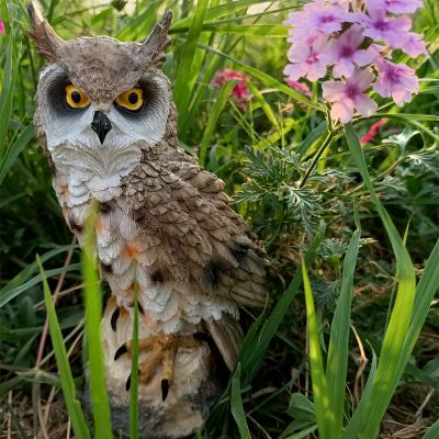 花园一只孤独的玻璃钢猫头鹰博鱼网页版