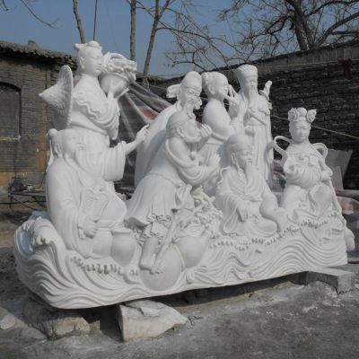 景区汉白玉大型神话人物八仙过海博鱼网页版
