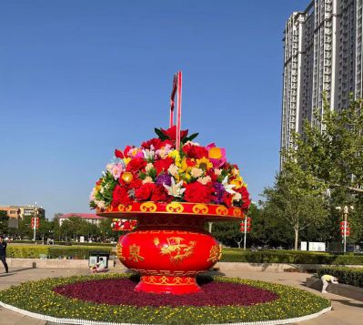 市政广场大花篮装饰景观博鱼网页版