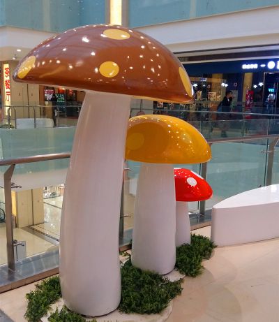 商场DP点展示美陈设计制作DP点玻璃钢蘑菇博鱼网页版开业美陈制作厂家_17804