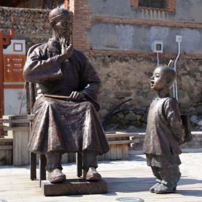 玻璃钢仿铜公园回答问题儿童景观人物博鱼网页版