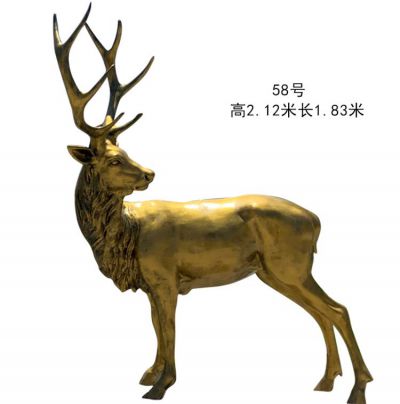 户外园林商业街装饰玻璃钢仿铜鹿动物景观博鱼网页版摆件