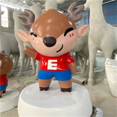 卡通玻璃钢牛公仔景区园林博鱼网页版