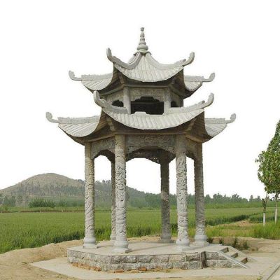 大理石石雕户外园林景观凉亭博鱼网页版