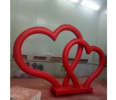 玻璃钢两个红色爱心博鱼网页版