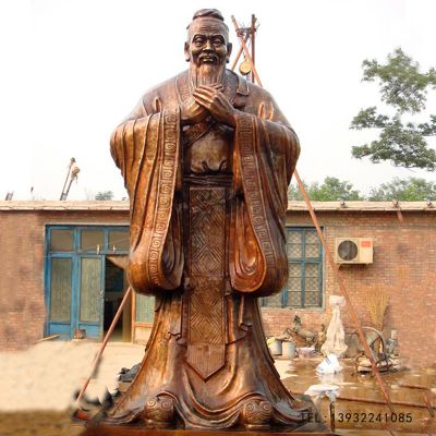 铸铜博鱼网页版铜雕孔子像铜像摆件古代人物雕像