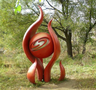 售楼部摆放火苗围绕不锈钢火苗博鱼网页版