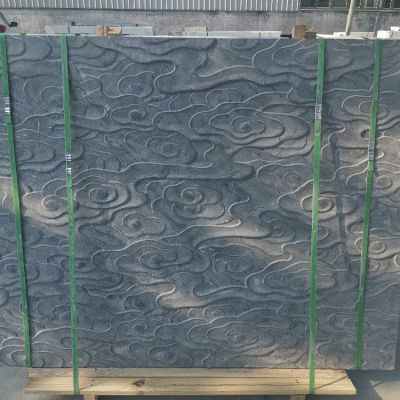 阳刻云纹石雕石板