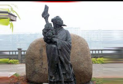 景区海边铸造古代田园诗人陶渊明青铜博鱼网页版