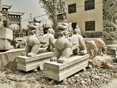 公园大理石石雕辟邪貔貅博鱼网页版