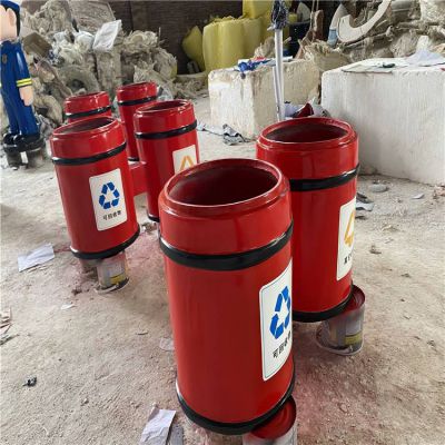 户外园林不锈钢红色垃圾桶博鱼网页版