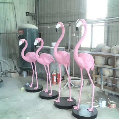 玻璃钢仿真动物景观摆件商场会所售楼部火烈鸟博鱼网页版