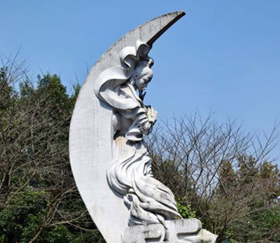 城市广场大理石嫦娥奔月神话故事石博鱼网页版