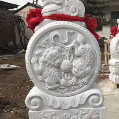 中式别墅门口摆件门墩抱鼓石