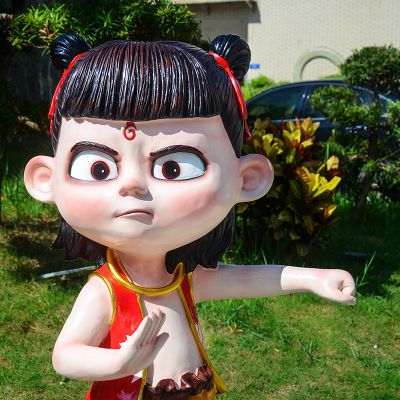 魔童降世卡通公仔酒店商场美陈城市玻璃钢博鱼网页版