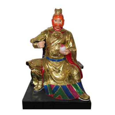  寺庙供奉玻璃钢喷金烤漆佛像