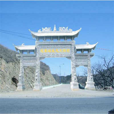 大理石石雕户外大型中式牌坊博鱼网页版