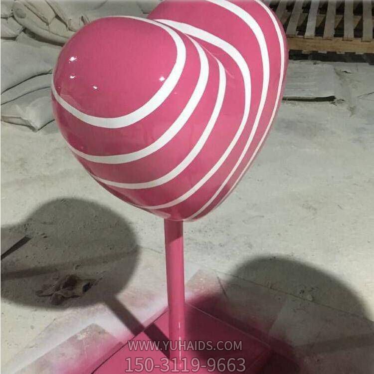玻璃钢爱心形糖果博鱼网页版步行街广场商场摆件