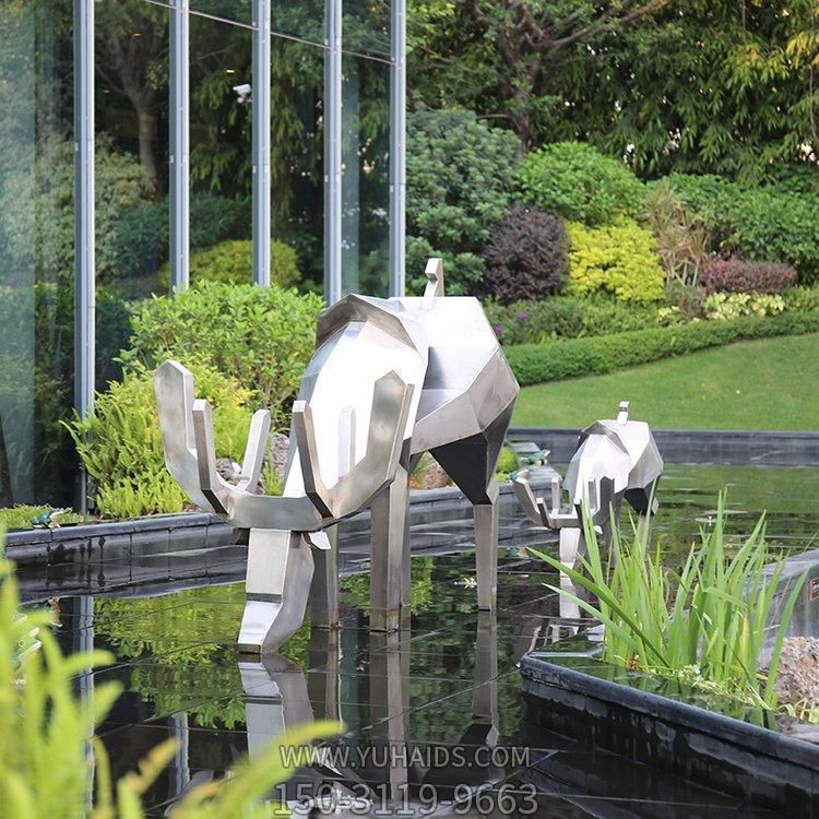 园林户外景观不锈钢抽象梅花鹿博鱼网页版