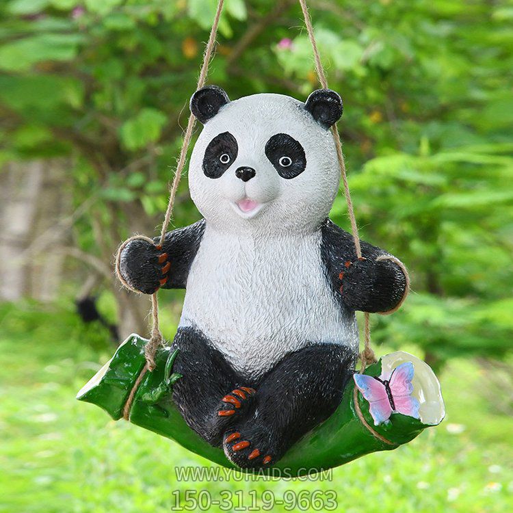 室外动物园草坪创意景观摆件玻璃钢仿真动物熊猫博鱼网页版